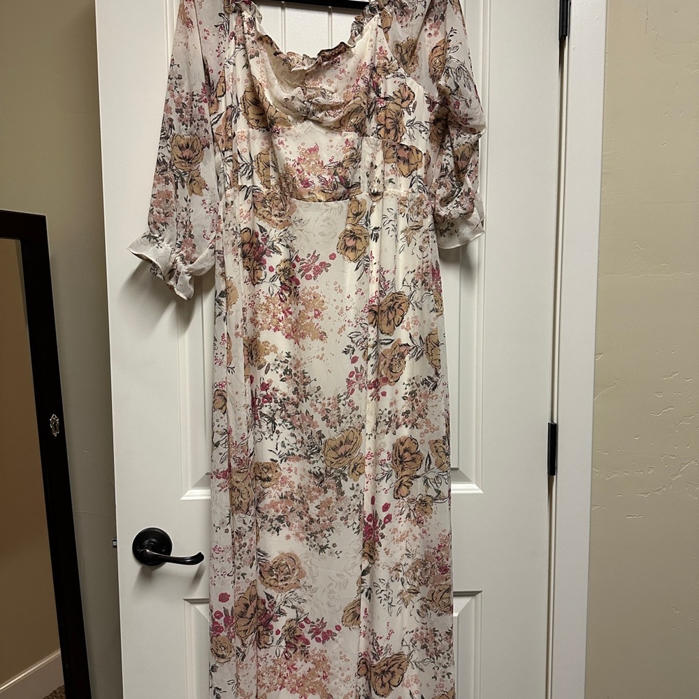 Maurices Floral Maxi Dress with Ruffles